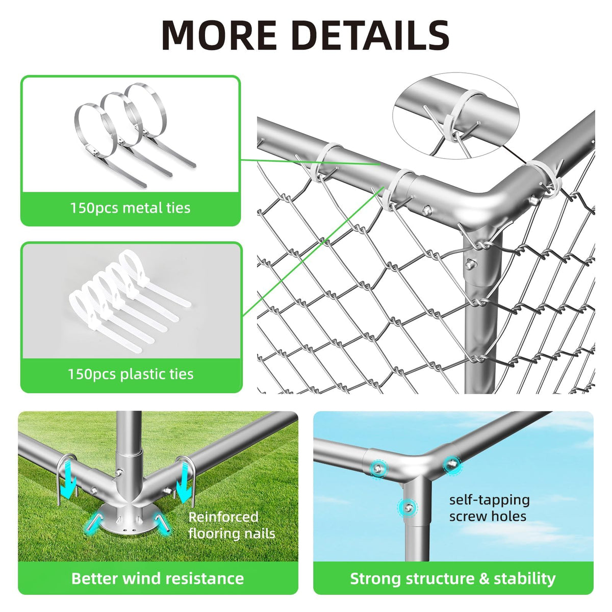 10x10 ft Heavy Duty Outdoor Dog Kennel D816265