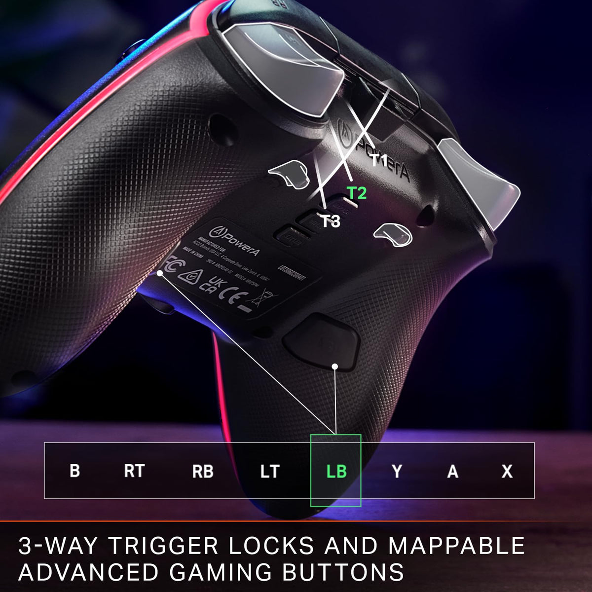 Black Wired Video Game Controller Z743