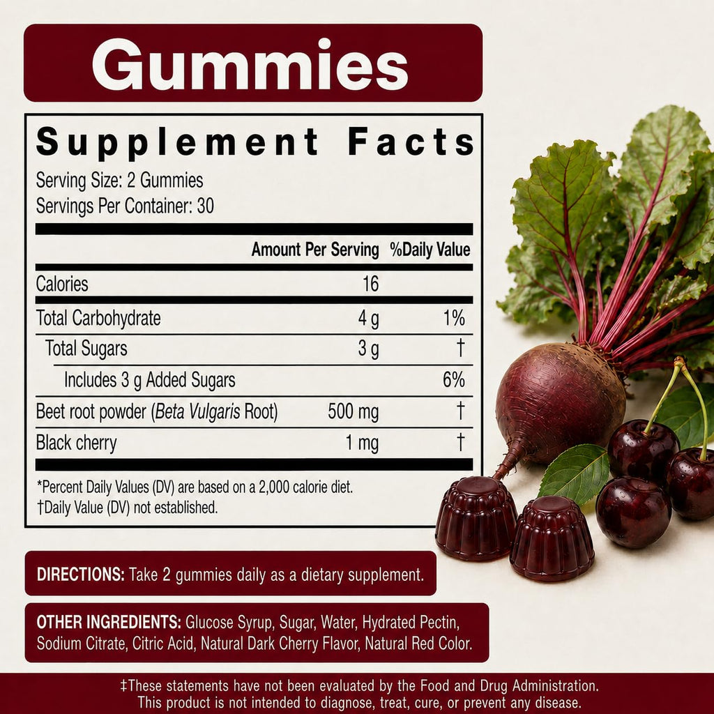 Beet Gummies 60 Count W45716