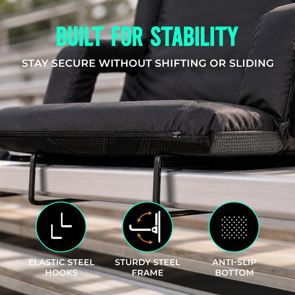 Stadium Seat with Back Support and Armrests 2-Pack J818
