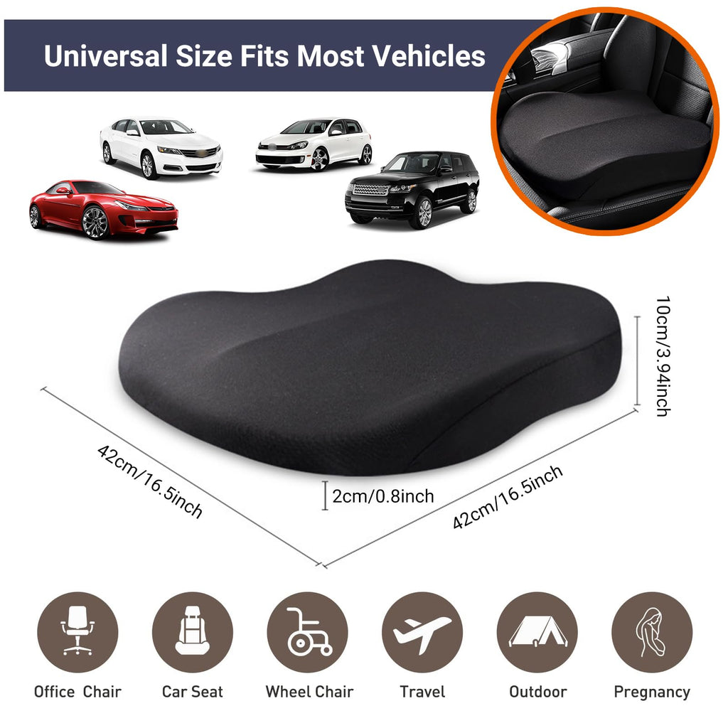 Black Memory Foam Car Seat Cushion V53452