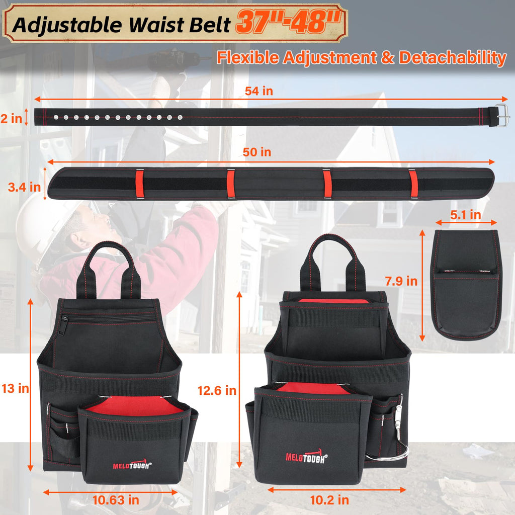 Tool Belt with Suspenders and Tool Pouch J979