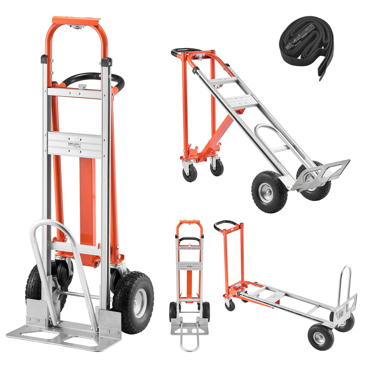 4 in 1 Hand Truck Dolly 1000 lbs Load Capacity W256