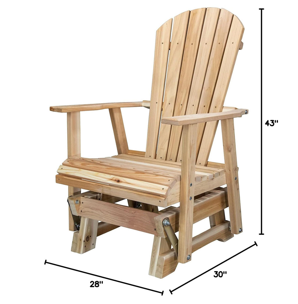 2 Foot Natural Cedar Adirondack-Style Glider Z940