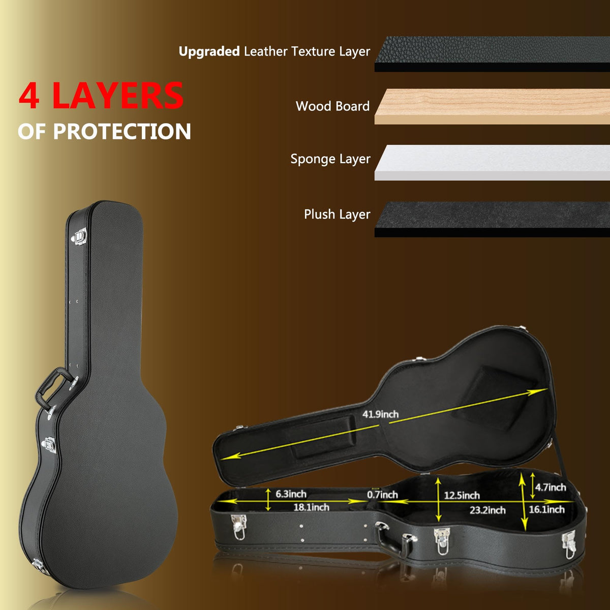 Electric LP Guitar Hard Case F67496