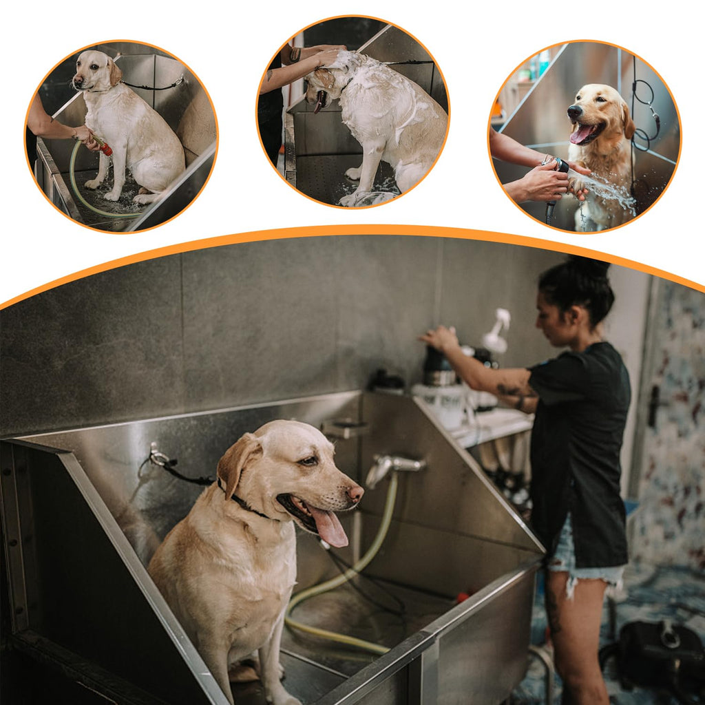 Stainless Steel 304 Dog Grooming Tub with Stairs and Faucet P431289
