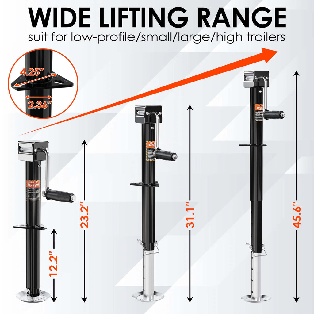 5000 lbs 15" Lift A-Frame Trailer Jack F68286