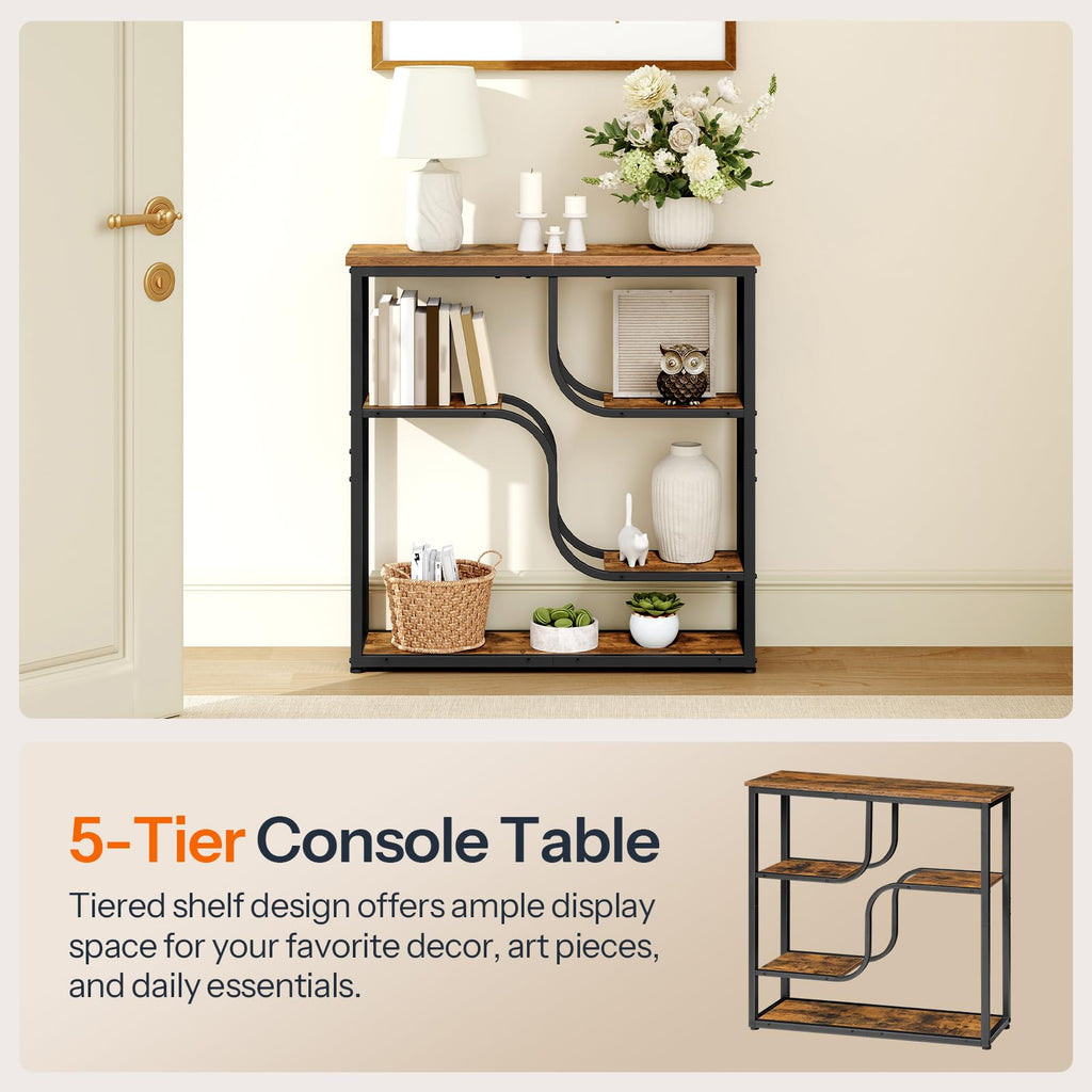 29.5" 5-Tier Narrow Console Table E411