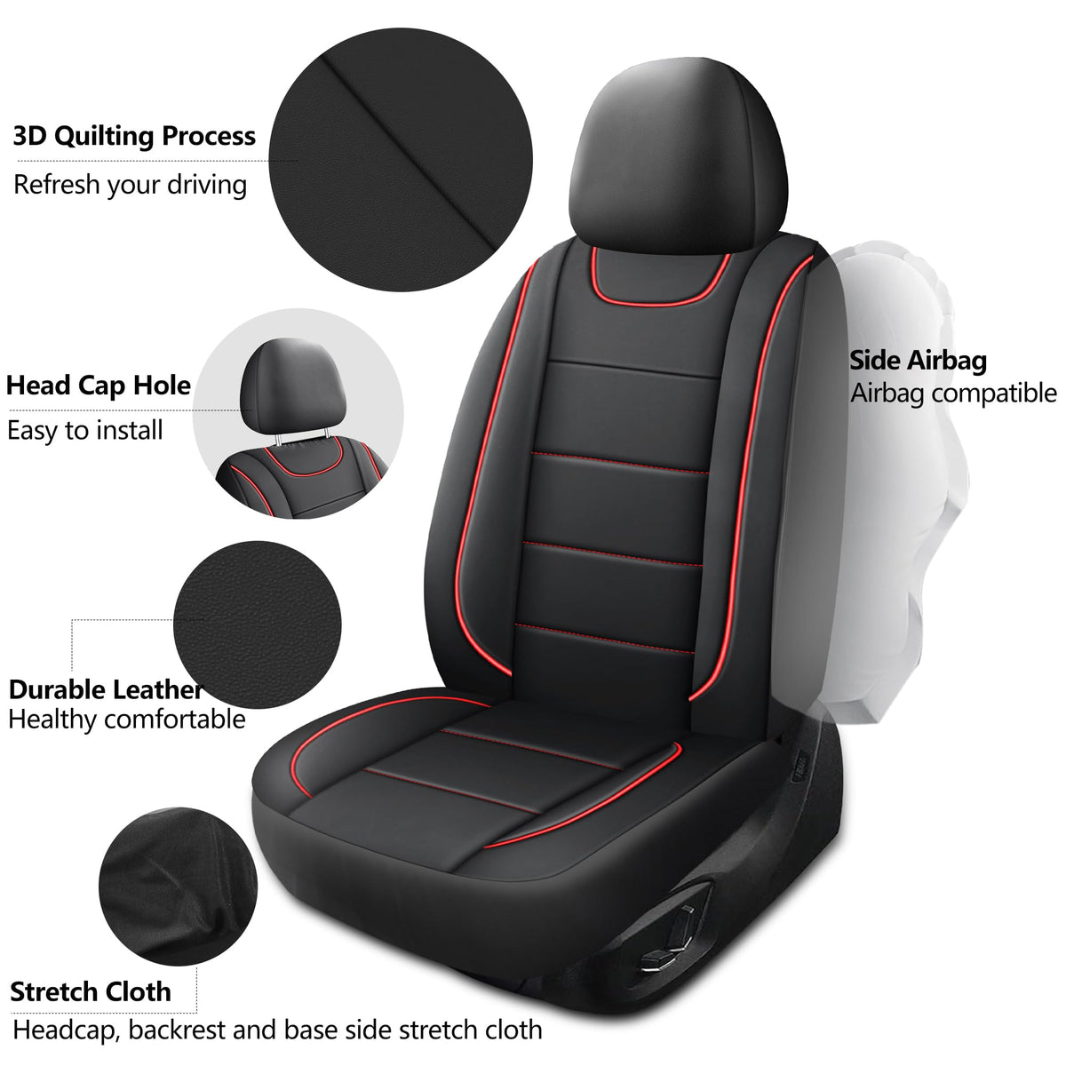 Waterproof Faux Leather Car Seat Cover Q7811