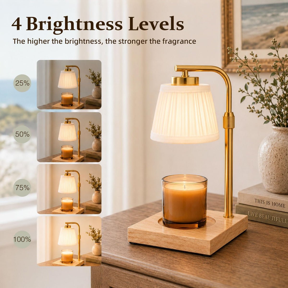 Candle Warmer Lamp with Timer and Dimmable Table Lamp V306051
