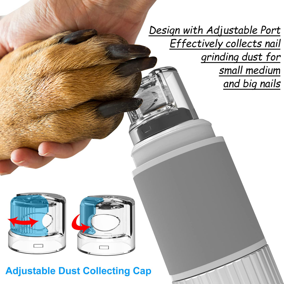 Dog Nail Grinder Quiet Electric Pet Nail Trimmer N394416