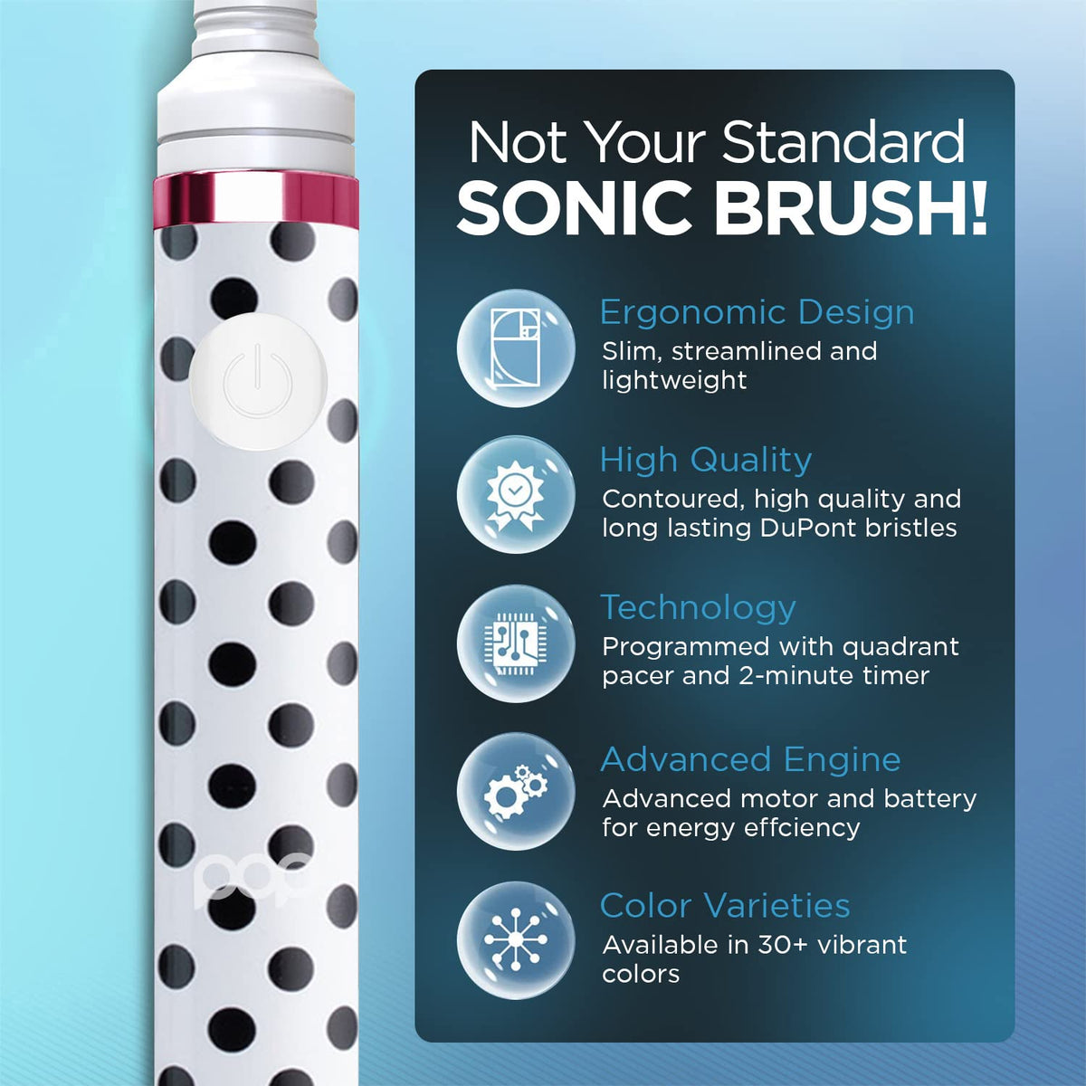 Electric Toothbrush with 2 Replacement Heads W804446