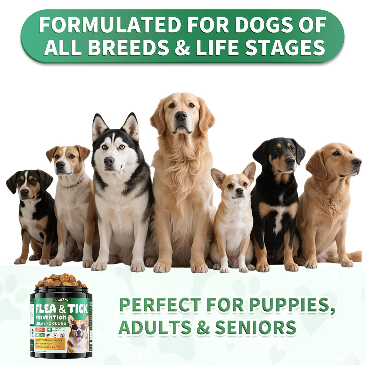 Flea and Tick Prevention for Dogs Chewables Q974884