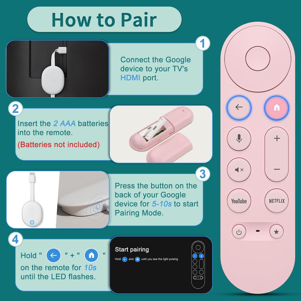 Voice Replacement for Google Chromecast TV Remote B891153