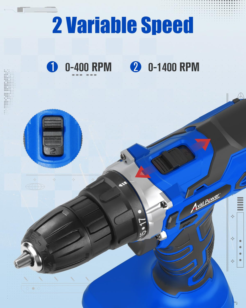 20V Cordless Drill Set with Battery and Charger E2370