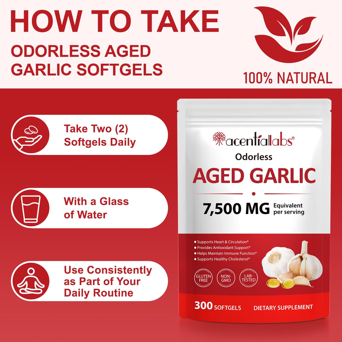500mg Odorless Garlic Softgels R73773