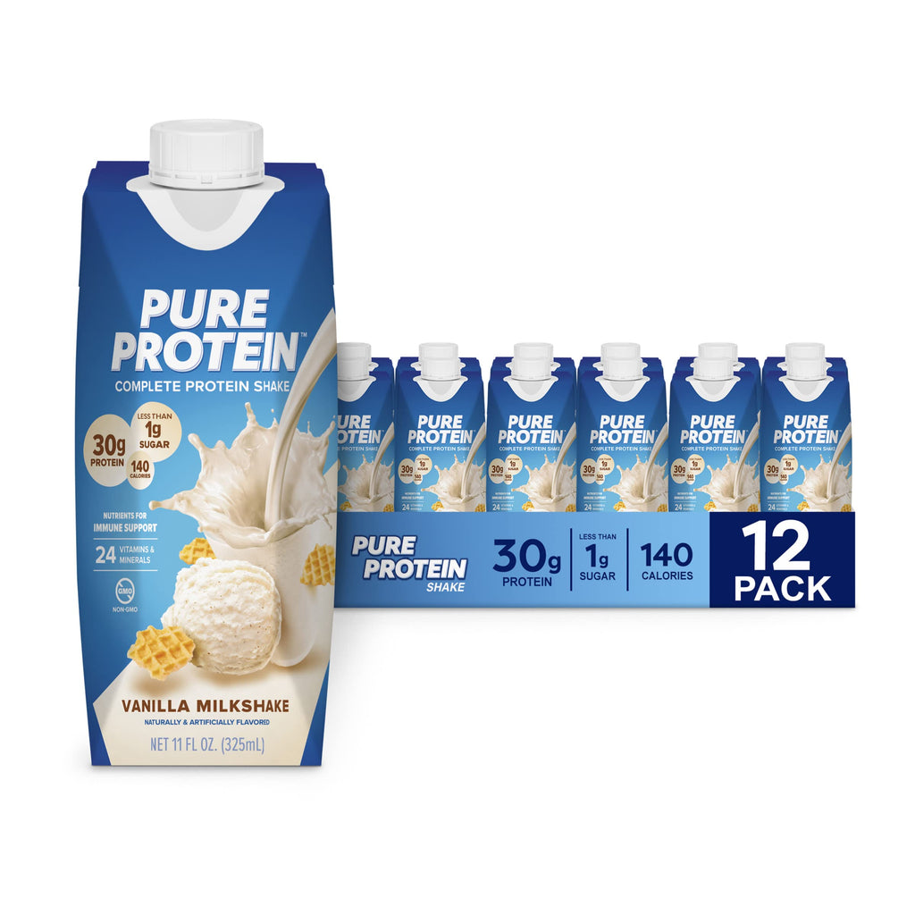 Chocolate and Vanilla Protein Shakes, 30g Protein, 11oz, 12 Pack M2990