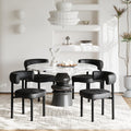 Black Faux Leather Dining Chairs Set of 4 P837895