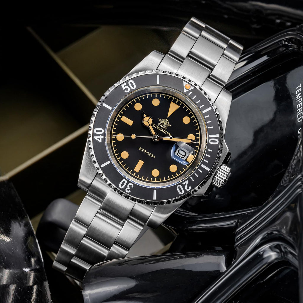 41MM Quartz Dive Watch Stainless Steel Bracelet C9540