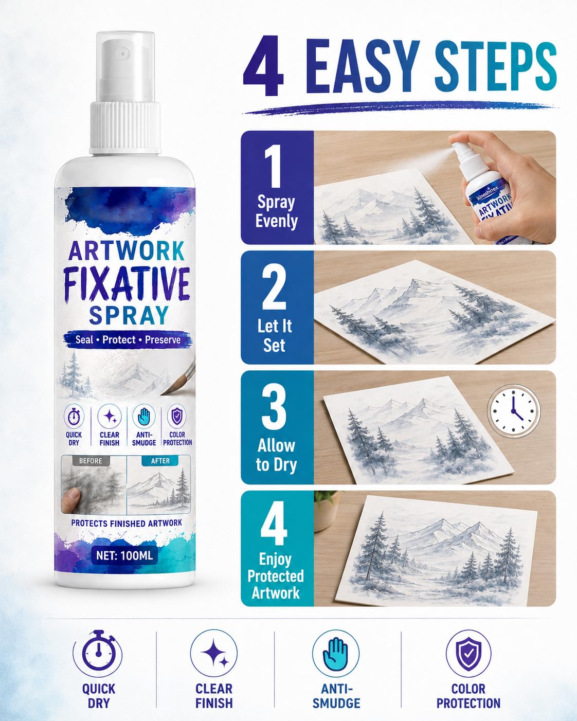 100ml Workable Fixative Spray A90300