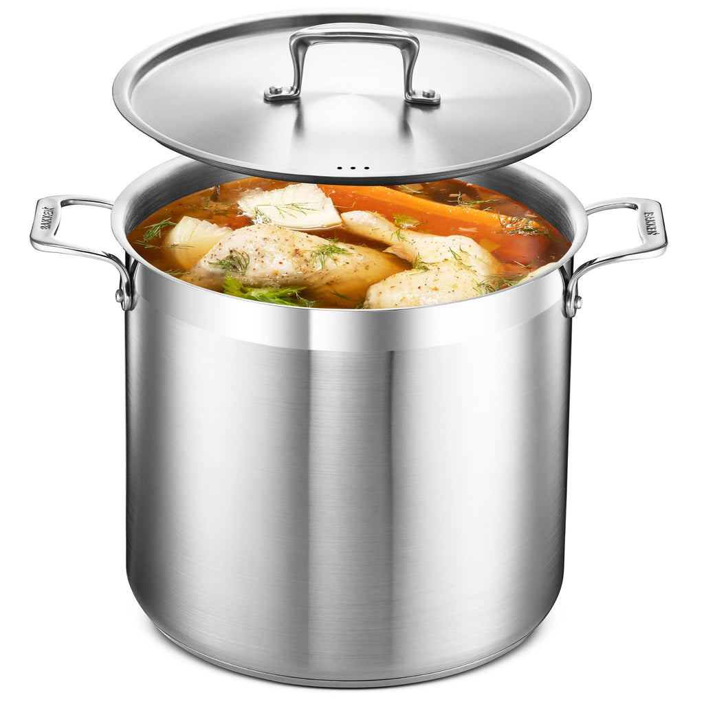 16 Quart Stainless Steel Stockpot with Lid G7849