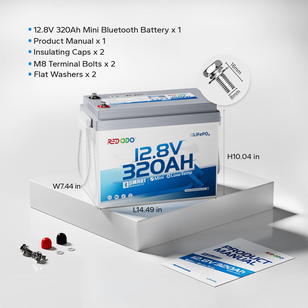 12V 320Ah LiFePO4 Battery W411