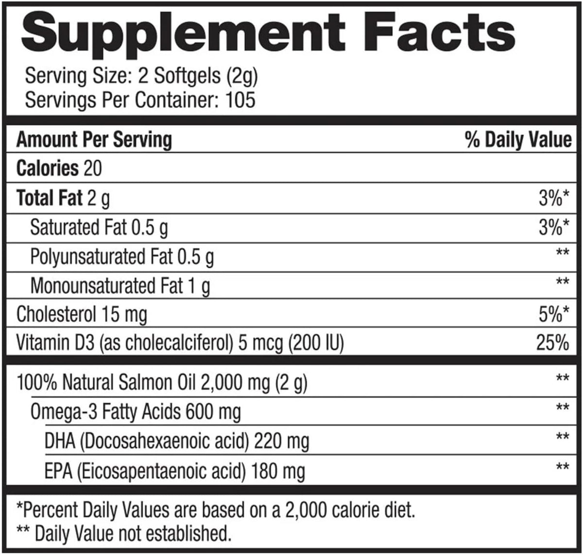 Omega-3 Wild Alaskan Salmon Oil 1000mg Softgels, 210 Count D603839