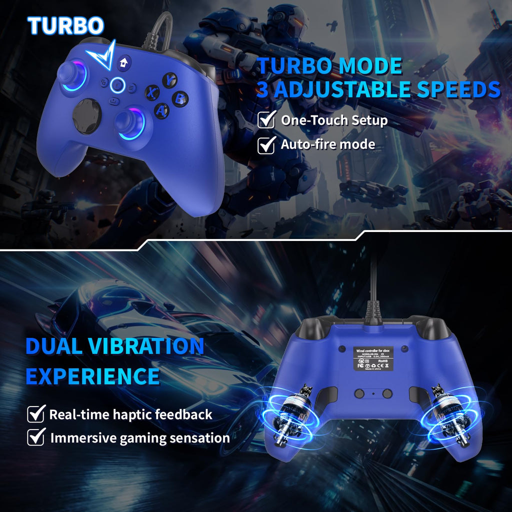 Wired Controller for Xbox One, Xbox Series X/S, Steam, PC T32097