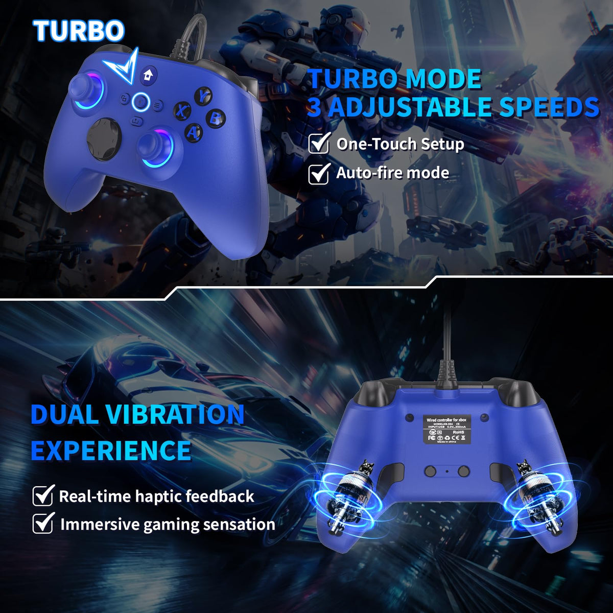 Wired Controller for Xbox One, Xbox Series X/S, Steam, PC T32097