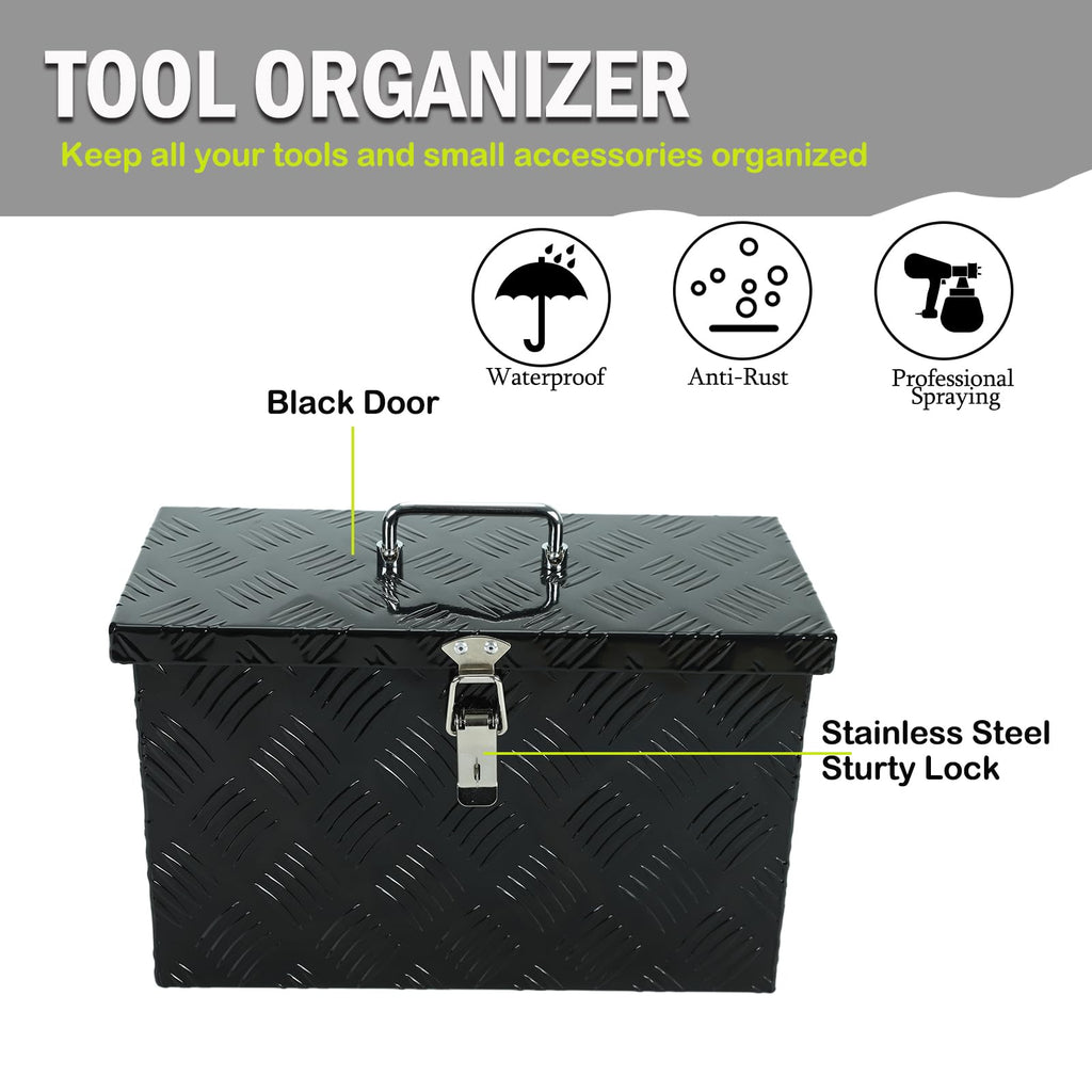 16 Inch Heavy-Duty Aluminum Truck Tool Box with Stripe Tread Design Q217