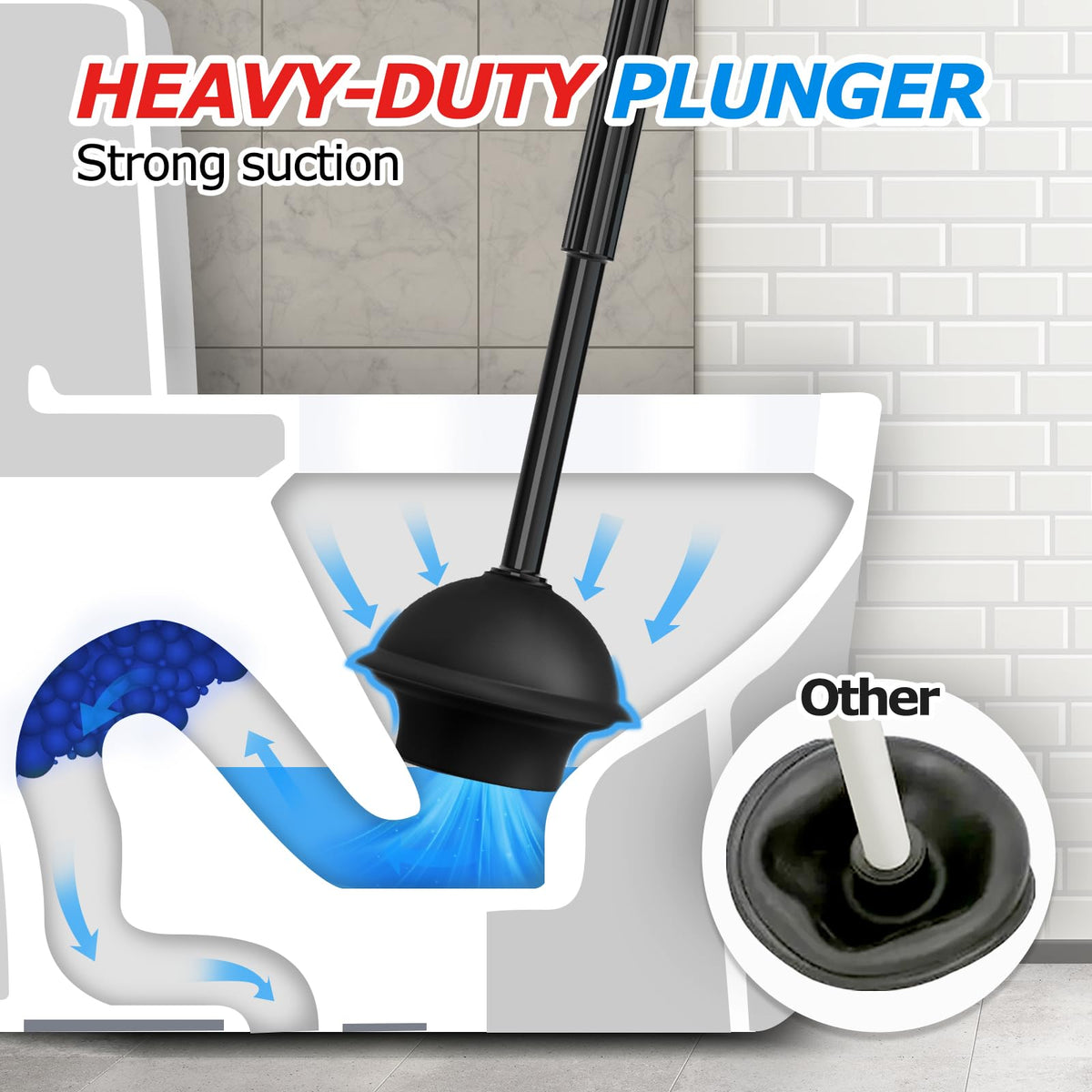 2in1 Toilet Brush and Plunger Set G4869