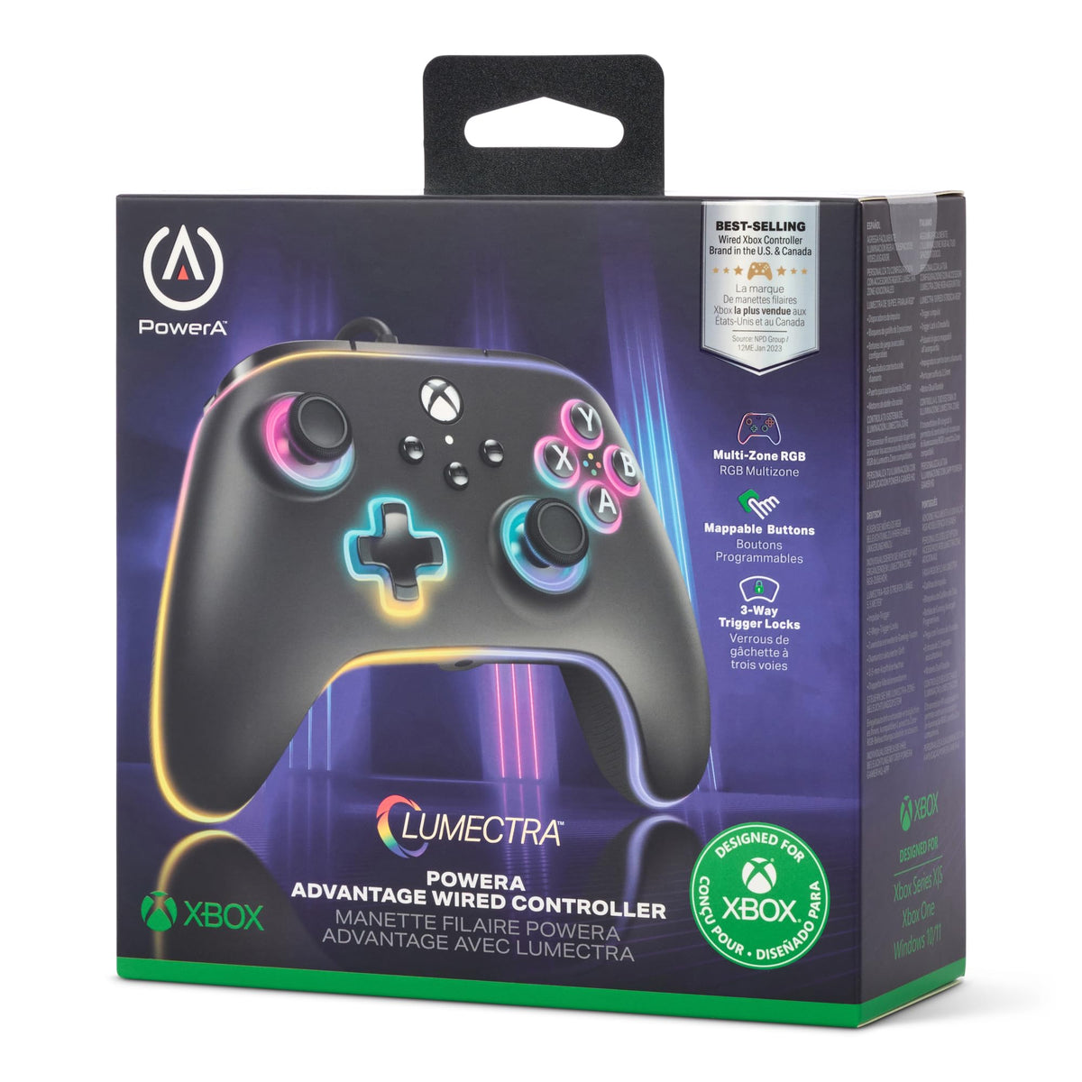 Black Wired Video Game Controller Z743