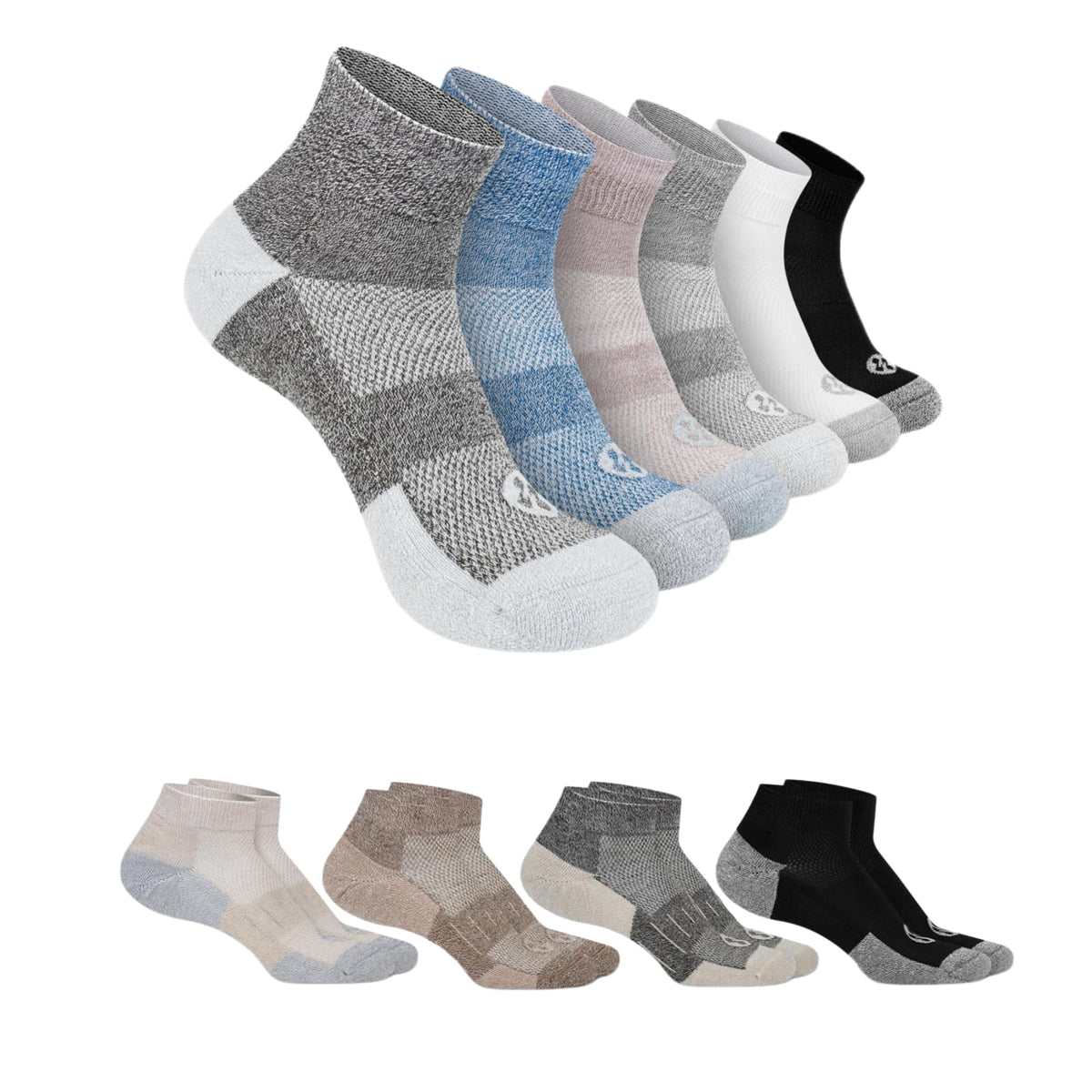 Diabetic Socks for Men, 10 Pairs Ankle & Low Cut Size 9-15 A65503