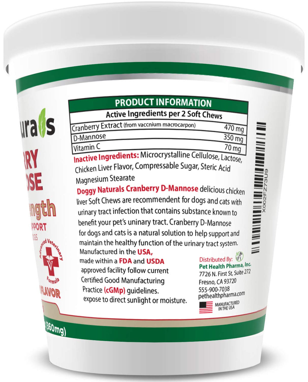 Cranberry D-Mannose Soft Chew 11.4 oz 120 Count K66997