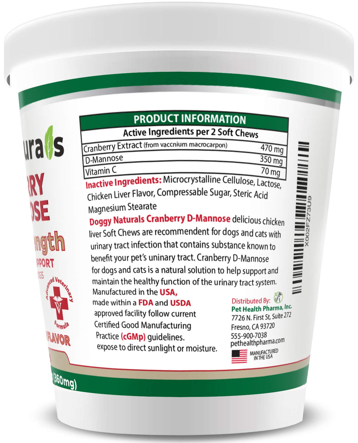 Cranberry D-Mannose Soft Chew 11.4 oz 120 Count K66997