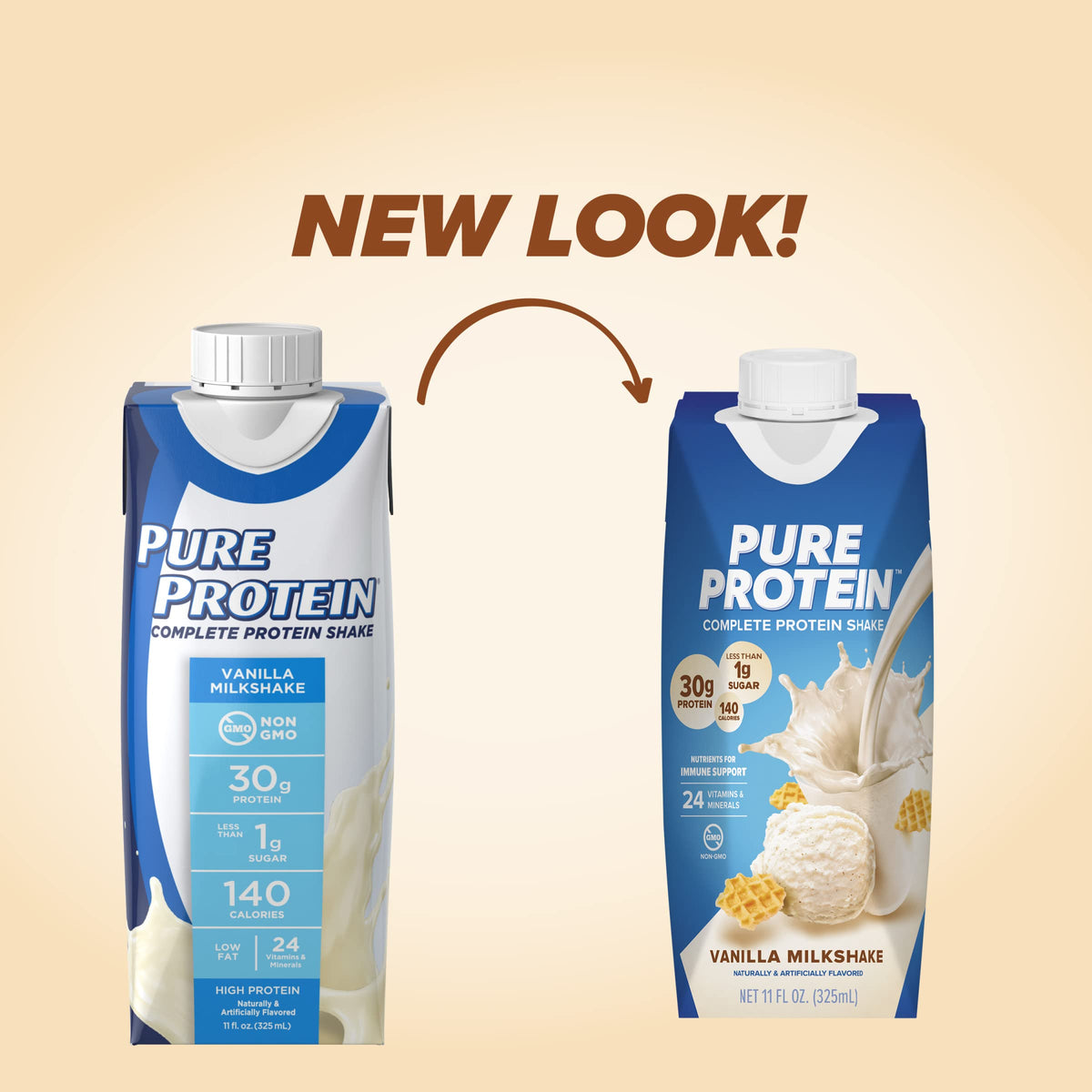 Chocolate and Vanilla Protein Shakes, 30g Protein, 11oz, 12 Pack M2990