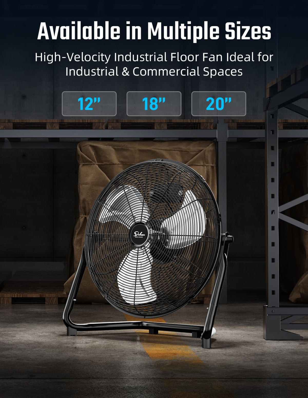 18 Inch 3 Speed Metal Floor Fan U923148