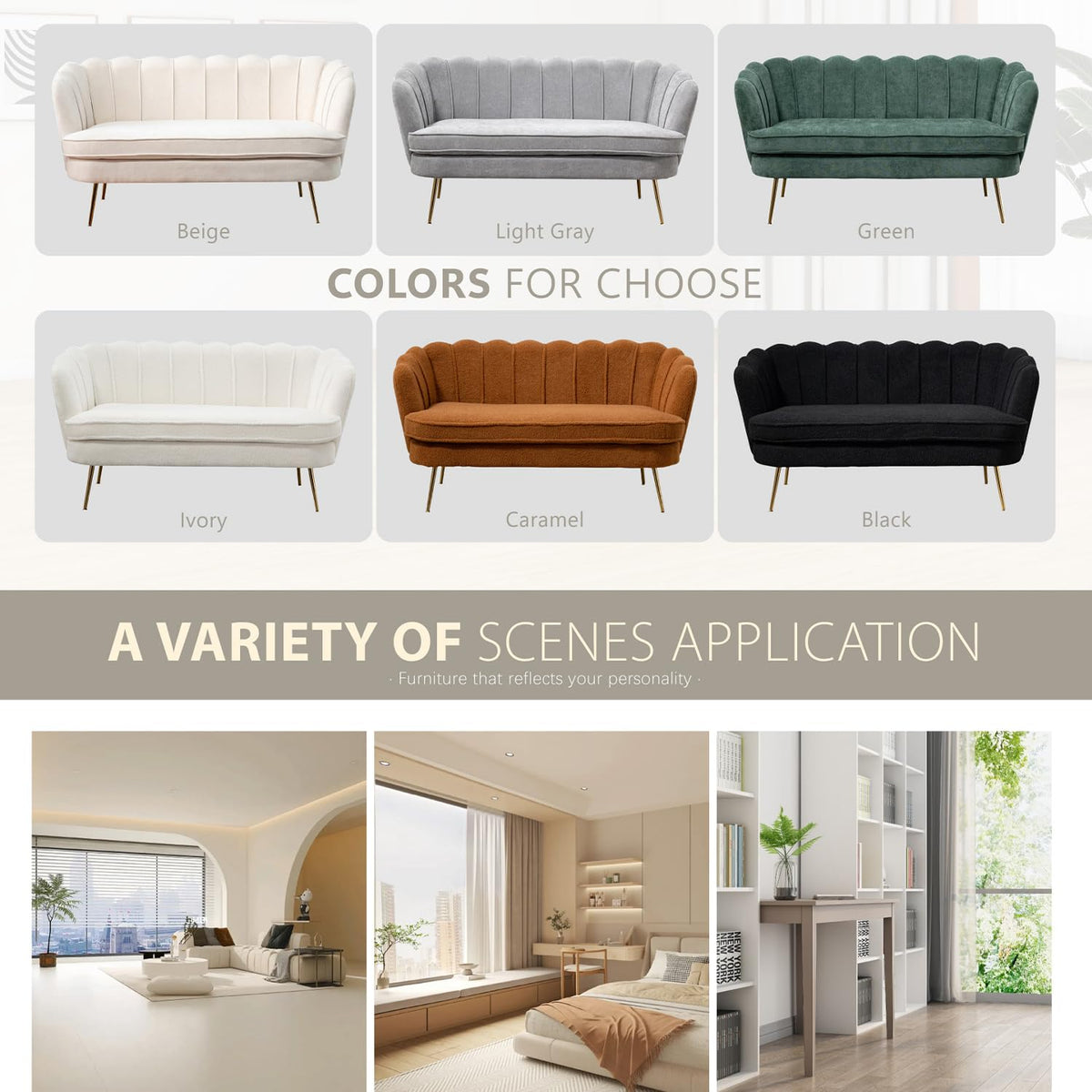 Light Gray Small Loveseat Sofa P28539