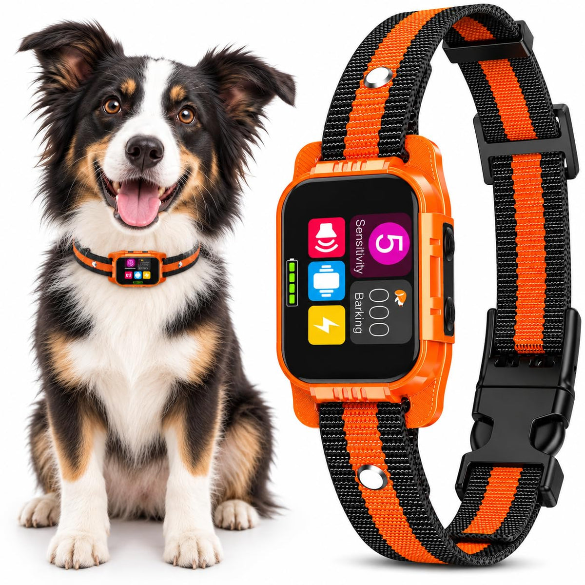 Orange IP67 Waterproof Dog Bark Collar X14622