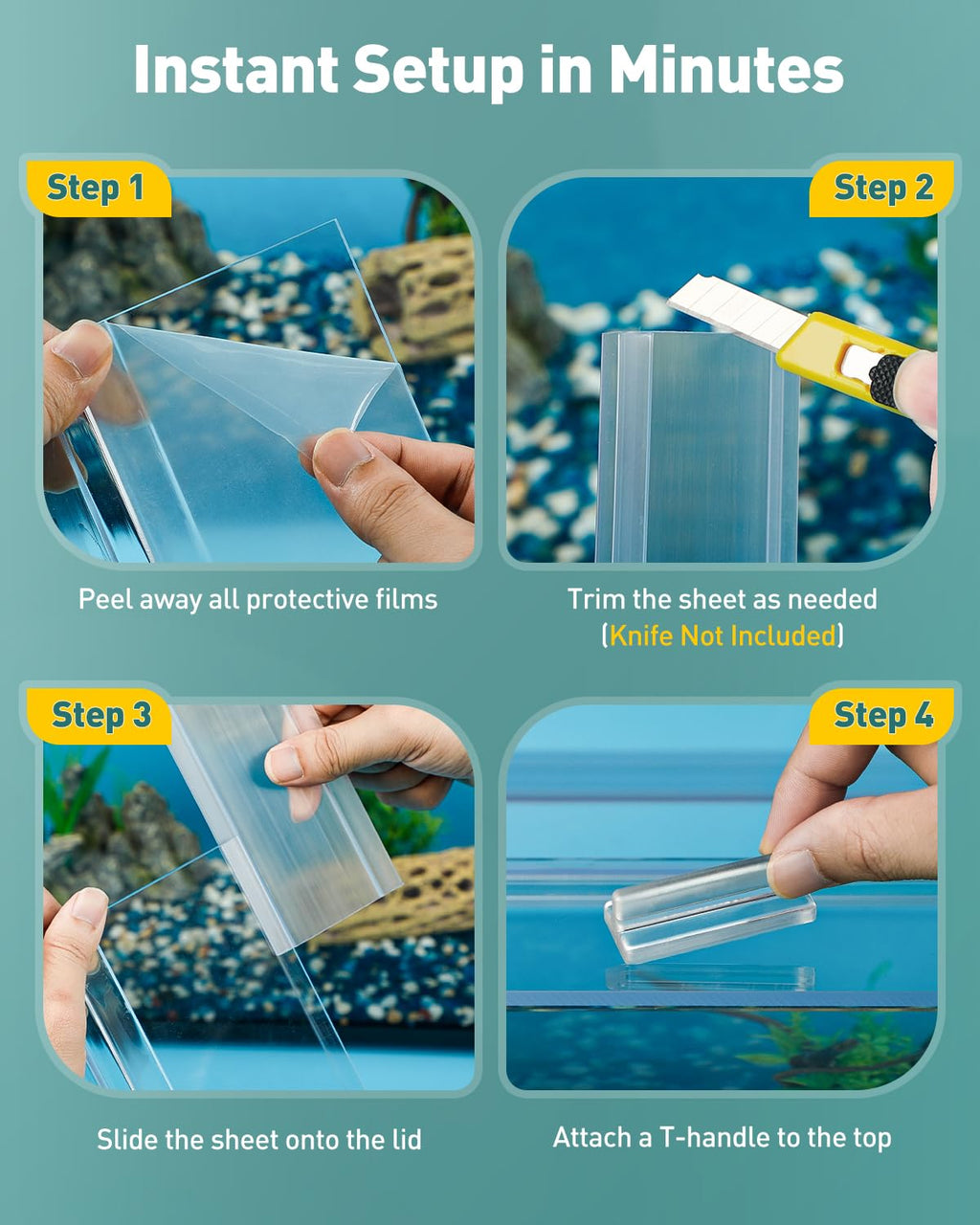 10 Gallon Clear Polycarbonate Aquarium Lid D7152
