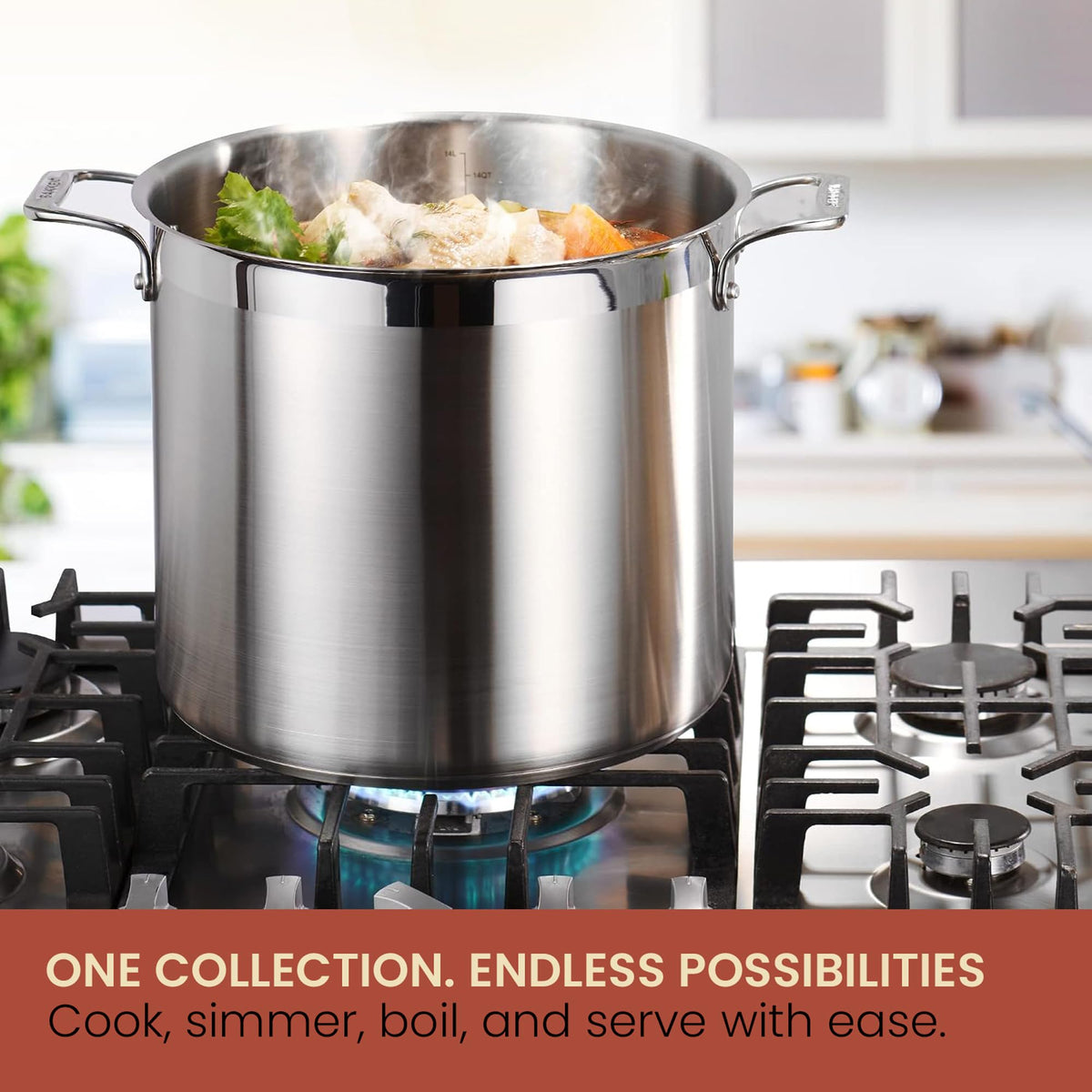 16 Quart Stainless Steel Stockpot with Lid G7849