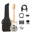 Cactus Gray Bass Guitar Bundle with Gig Bag I255