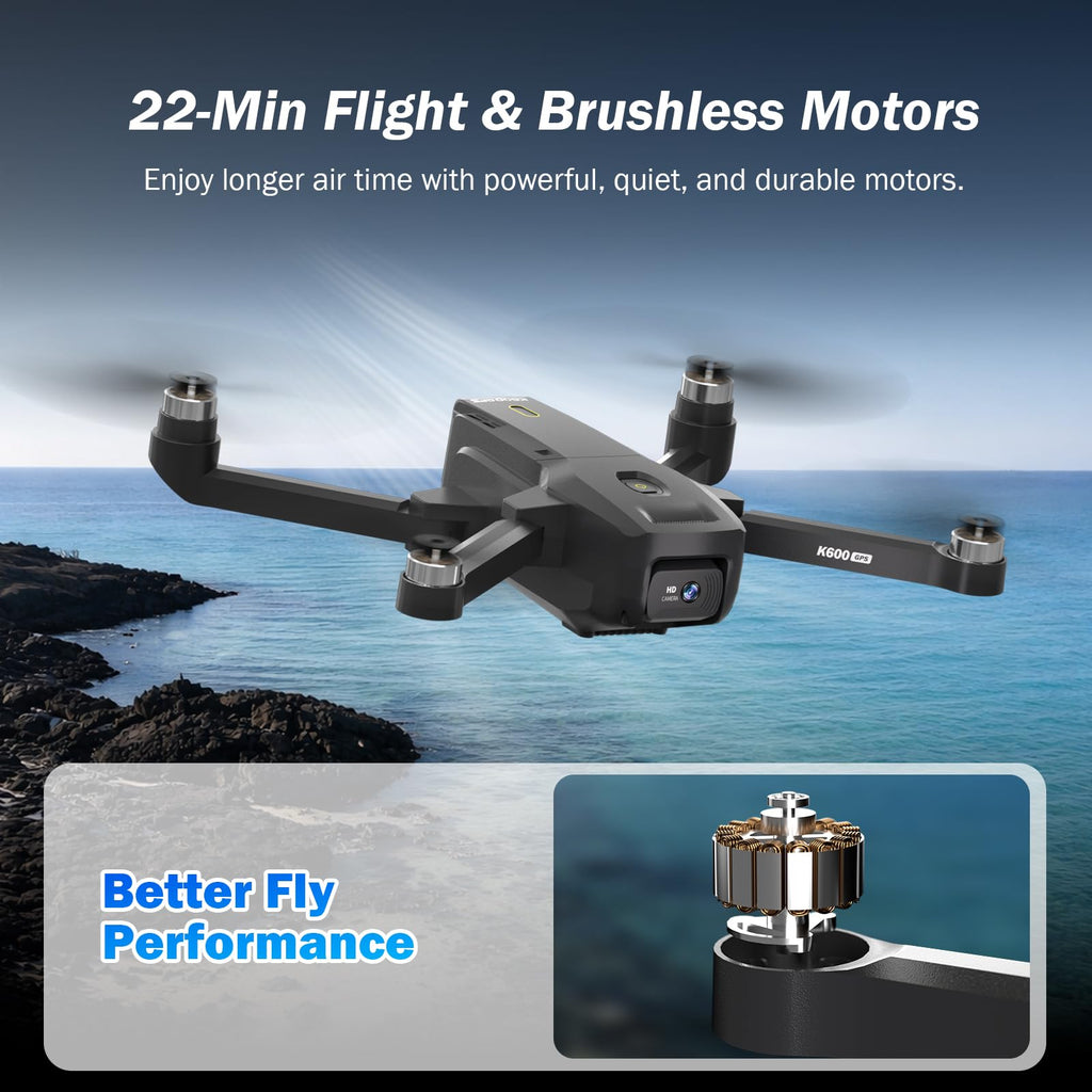 GPS Drone with EIS Camera, 4.5" HD LCD RC Screen, 32G SD Card, under 249g O9626