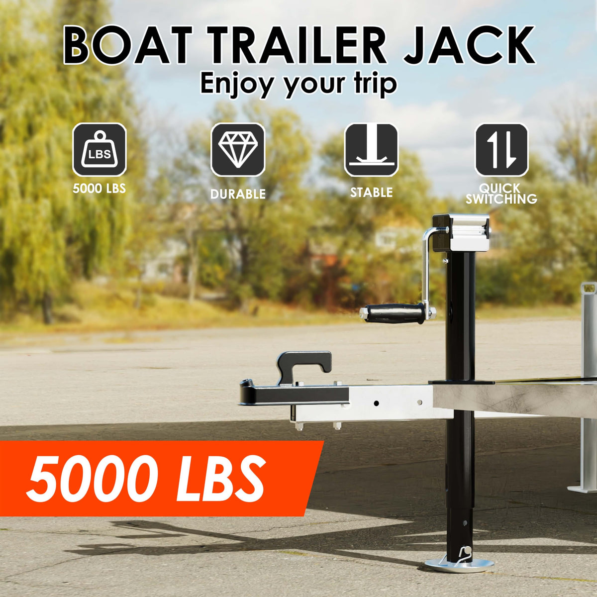 5000 lbs 15" Lift A-Frame Trailer Jack F68286