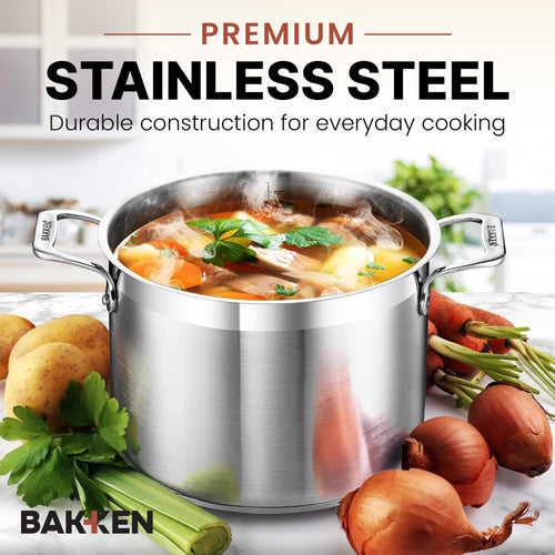 16 Quart Stainless Steel Stockpot with Lid G7849