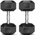 Rubber Coated Hex Dumbbell Set of 2 I65439