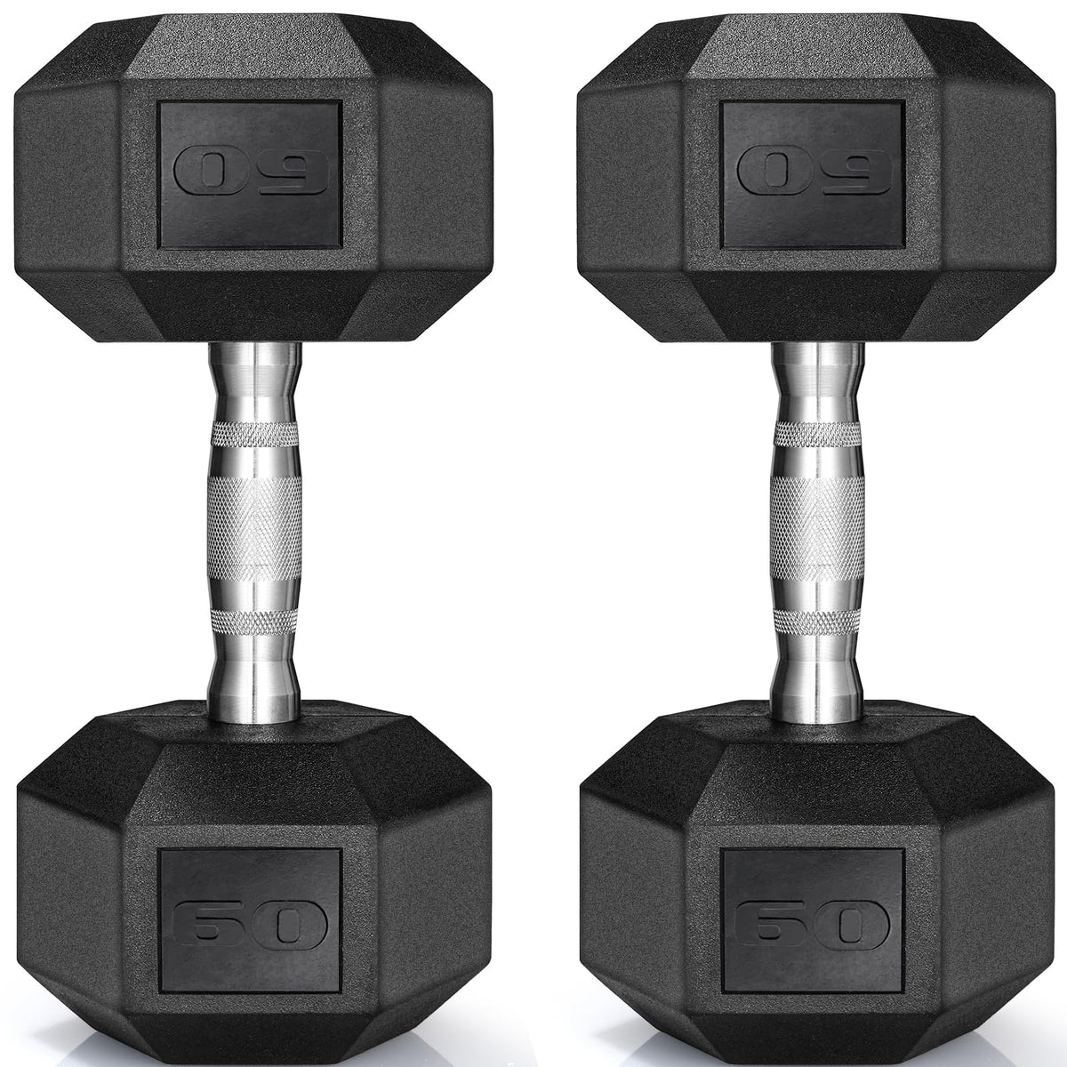 Rubber Coated Hex Dumbbell Set of 2 I65439