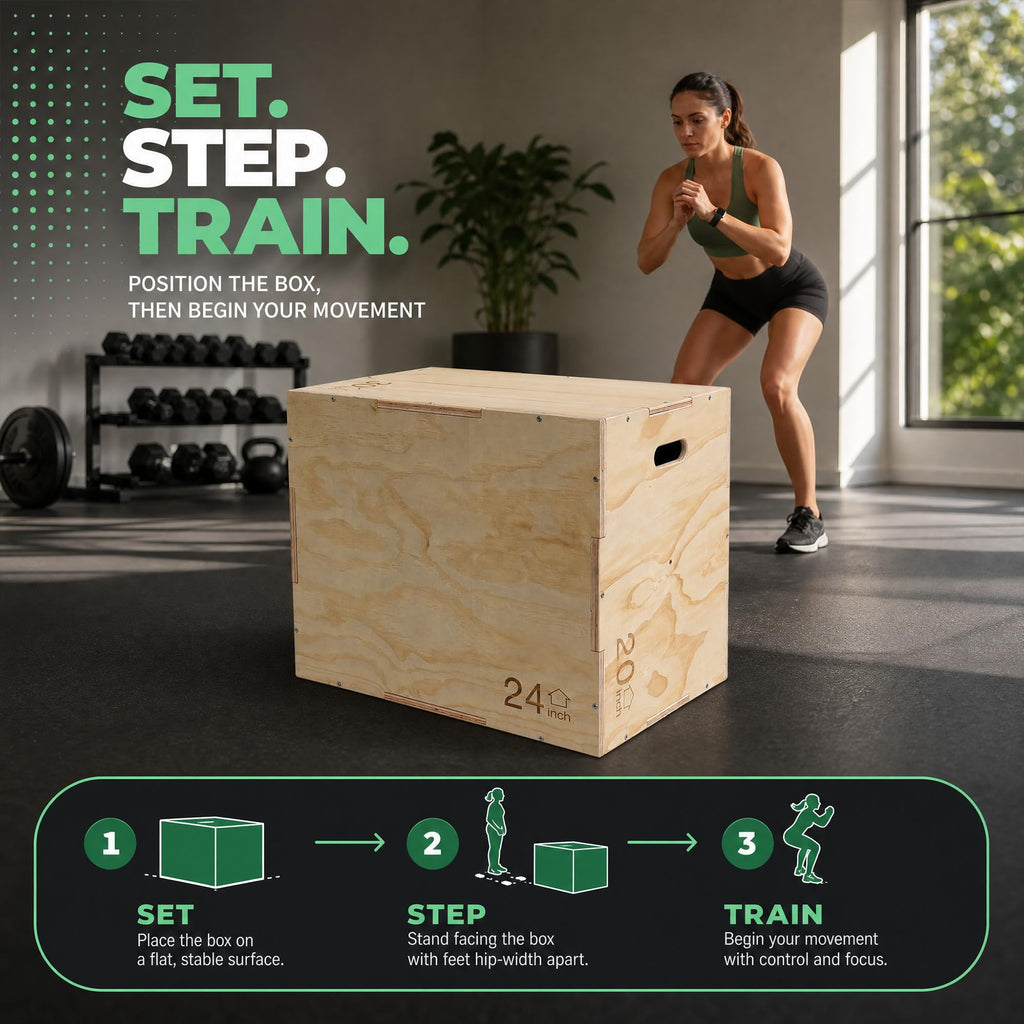 Non-Slip Wooden Plyo Box W86708