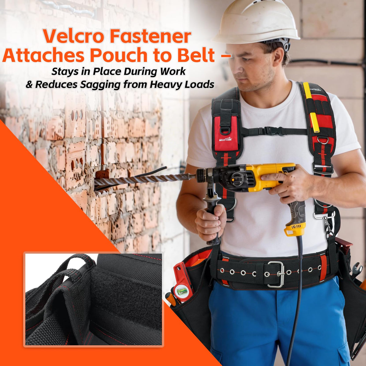 Tool Belt with Suspenders and Tool Pouch J979