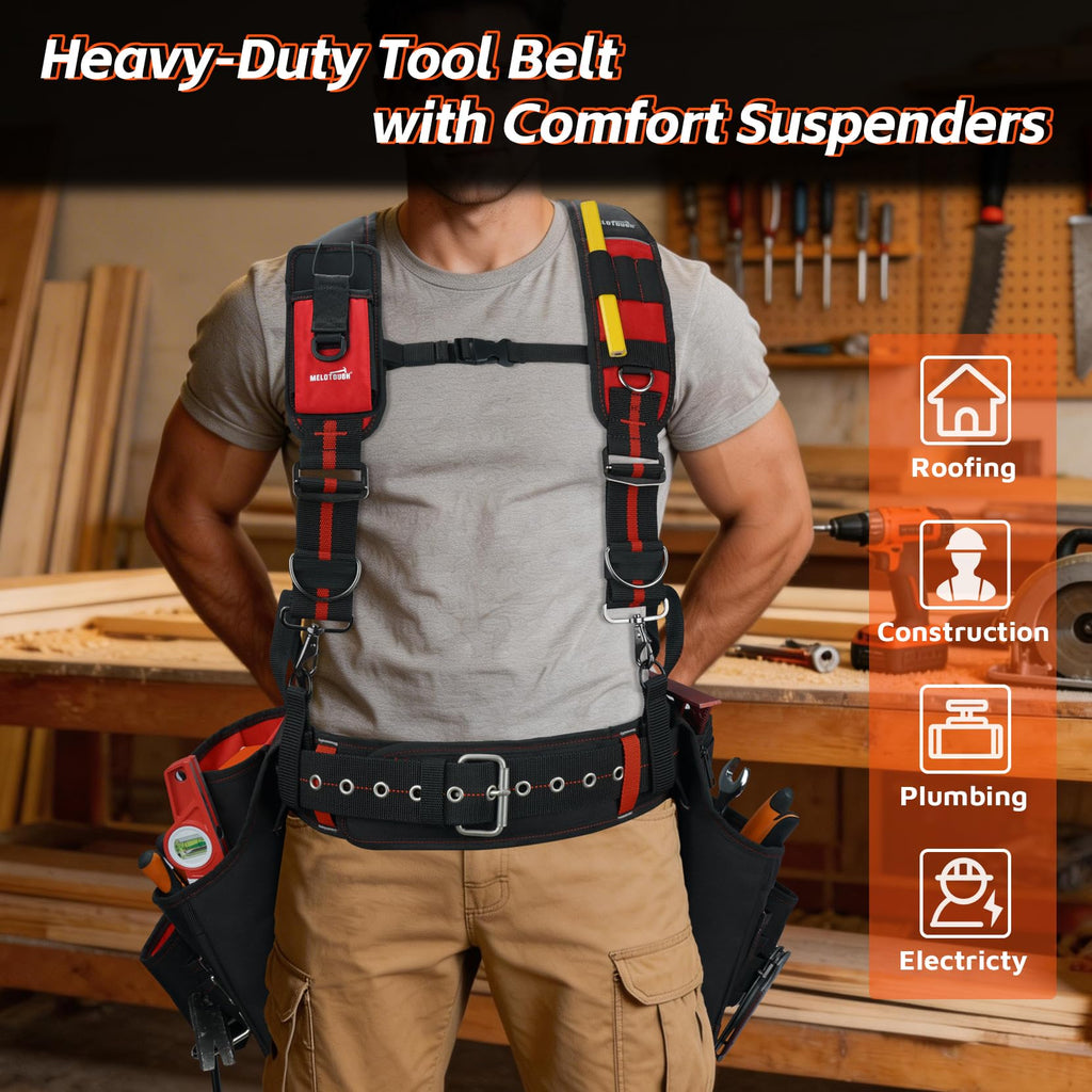 Tool Belt with Suspenders and Tool Pouch J979